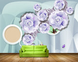 Avikalp MWZ0958 White Purple Flowers Butterflies 3D HD Wallpaper Avikalp MWZ0958 White Purple Flowers Butterflies 3D HD Wallpaper