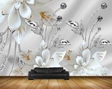 Avikalp MWZ0961 White Flowers Leaves 3D HD Wallpaper Avikalp MWZ0961 White Flowers Leaves 3D HD Wallpaper