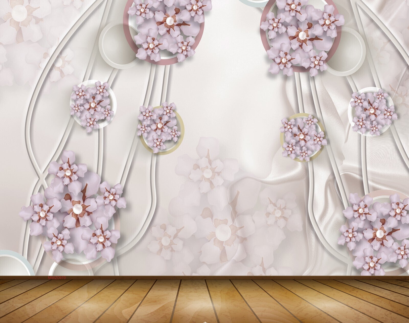 Avikalp MWZ0970 Purple Flowers 3D HD Wallpaper Avikalp MWZ0970 Purple Flowers 3D HD Wallpaper