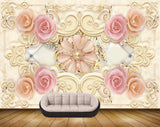Avikalp MWZ0979 Pink Peach Flowers 3D HD Wallpaper Avikalp MWZ0979 Pink Peach Flowers 3D HD Wallpaper