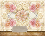 Avikalp MWZ0979 Pink Peach Flowers 3D HD Wallpaper Avikalp MWZ0979 Pink Peach Flowers 3D HD Wallpaper