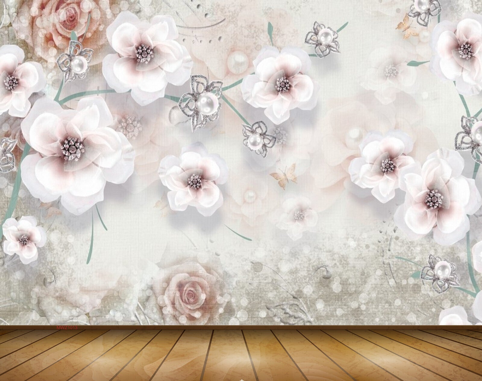 Avikalp MWZ1013 White Flowers 3D HD Wallpaper Avikalp MWZ1013 White Flowers 3D HD Wallpaper