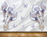 Avikalp MWZ1072 Purple Flowers Butterflies 3D HD Wallpaper Avikalp MWZ1072 Purple Flowers Butterflies 3D HD Wallpaper