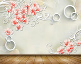 Avikalp MWZ1083 Orange Flowers Branches 3D HD Wallpaper Avikalp MWZ1083 Orange Flowers Branches 3D HD Wallpaper