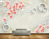 Avikalp MWZ1083 Orange Flowers Branches 3D HD Wallpaper Avikalp MWZ1083 Orange Flowers Branches 3D HD Wallpaper