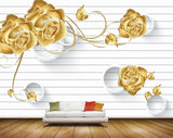 Avikalp MWZ1088 Orange Flowers Leaves 3D HD Wallpaper Avikalp MWZ1088 Orange Flowers Leaves 3D HD Wallpaper