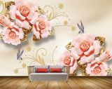 Avikalp MWZ1099 Pink Flowers Butterflies Branches 3D HD Wallpaper Avikalp MWZ1099 Pink Flowers Butterflies Branches 3D HD Wallpaper