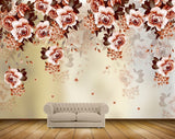 Avikalp MWZ1107 Pink White Flowers Leaves 3D HD Wallpaper Avikalp MWZ1107 Pink White Flowers Leaves 3D HD Wallpaper
