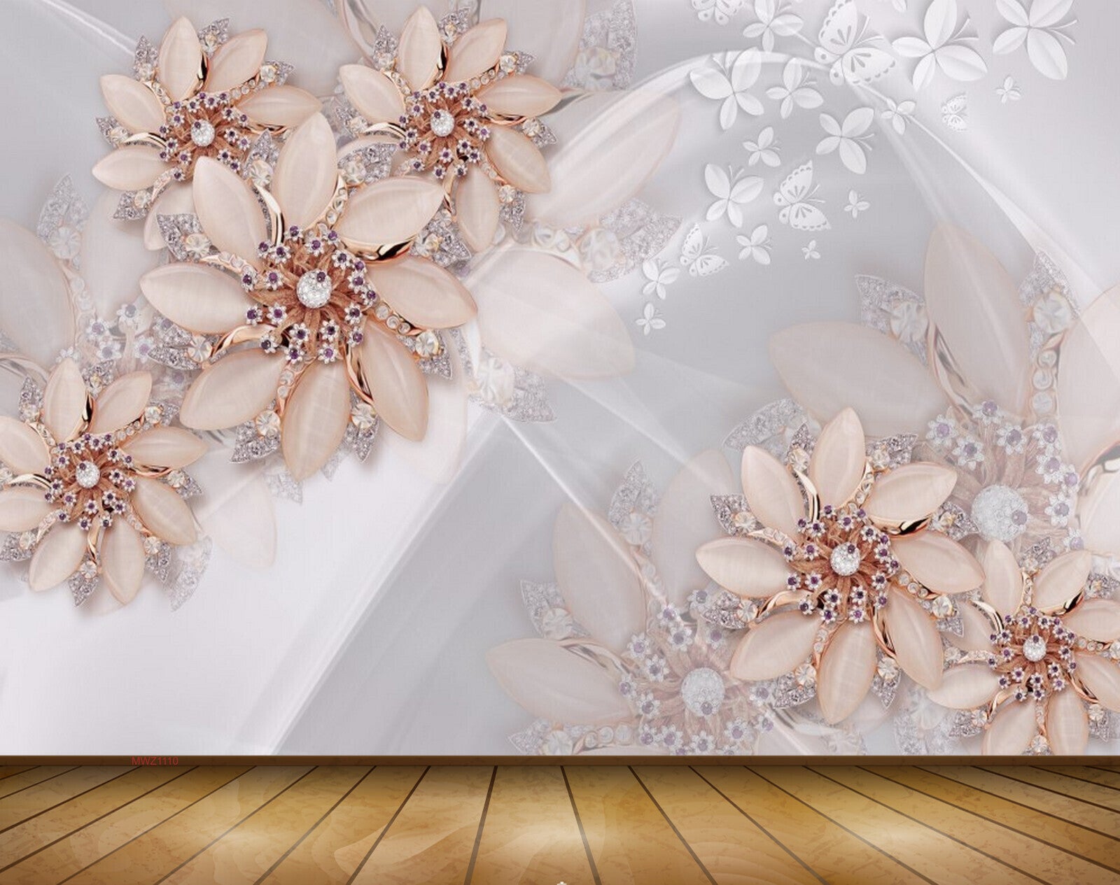 Avikalp MWZ1110 Pink White Flowers 3D HD Wallpaper Avikalp MWZ1110 Pink White Flowers 3D HD Wallpaper