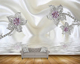 Avikalp MWZ1115 White Violet Flowers 3D HD Wallpaper Avikalp MWZ1115 White Violet Flowers 3D HD Wallpaper