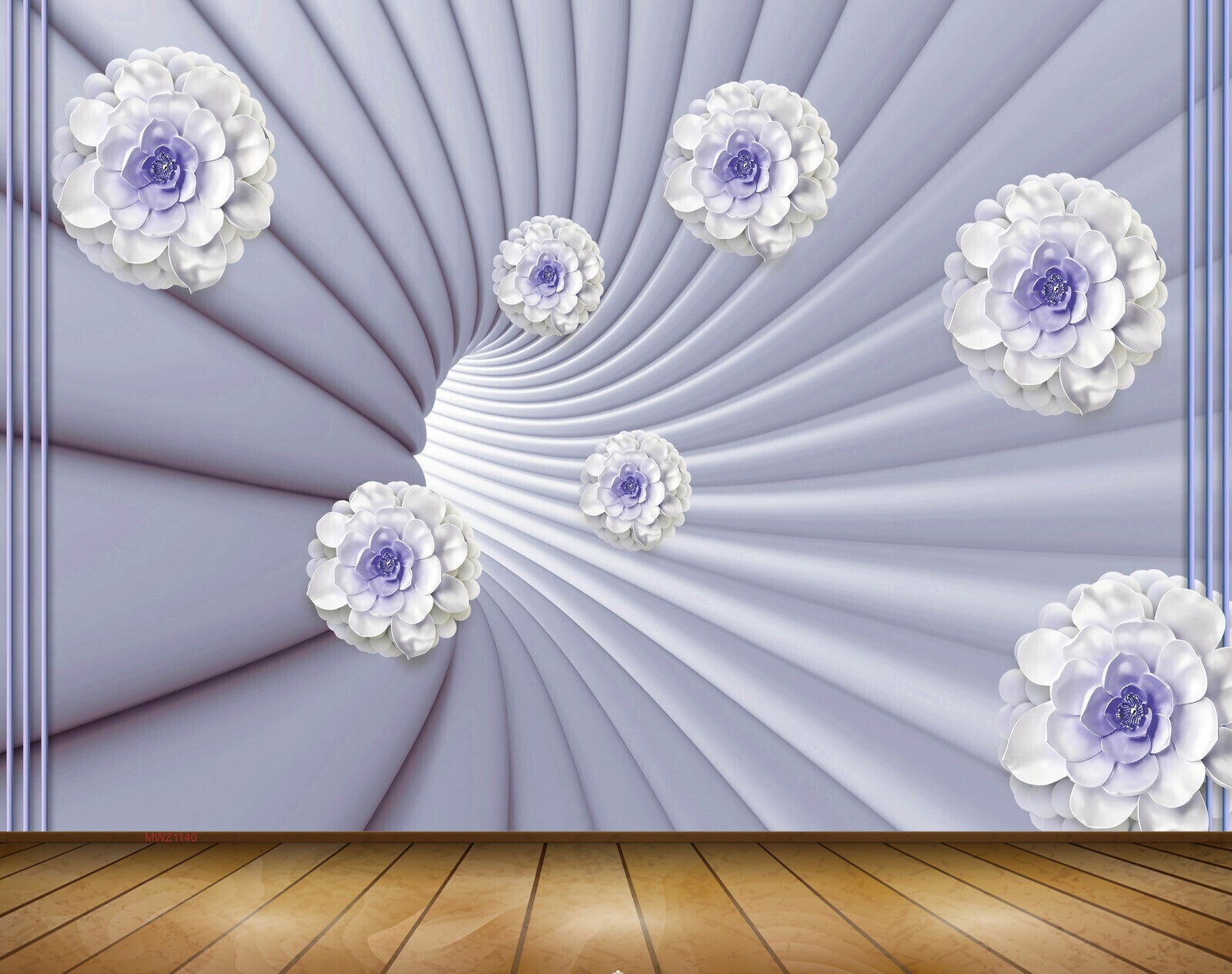 Avikalp MWZ1140 Puple White Flowers 3D HD Wallpaper Avikalp MWZ1140 Puple White Flowers 3D HD Wallpaper