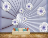 Avikalp MWZ1140 Puple White Flowers 3D HD Wallpaper Avikalp MWZ1140 Puple White Flowers 3D HD Wallpaper