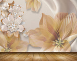 Avikalp MWZ1141 White Orange Flowers 3D HD Wallpaper Avikalp MWZ1141 White Orange Flowers 3D HD Wallpaper