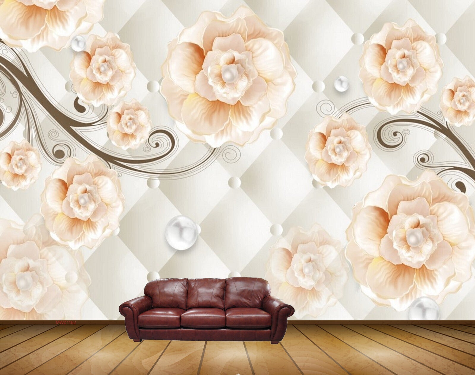 Avikalp MWZ1152 Orange White Flowers 3D HD Wallpaper Avikalp MWZ1152 Orange White Flowers 3D HD Wallpaper