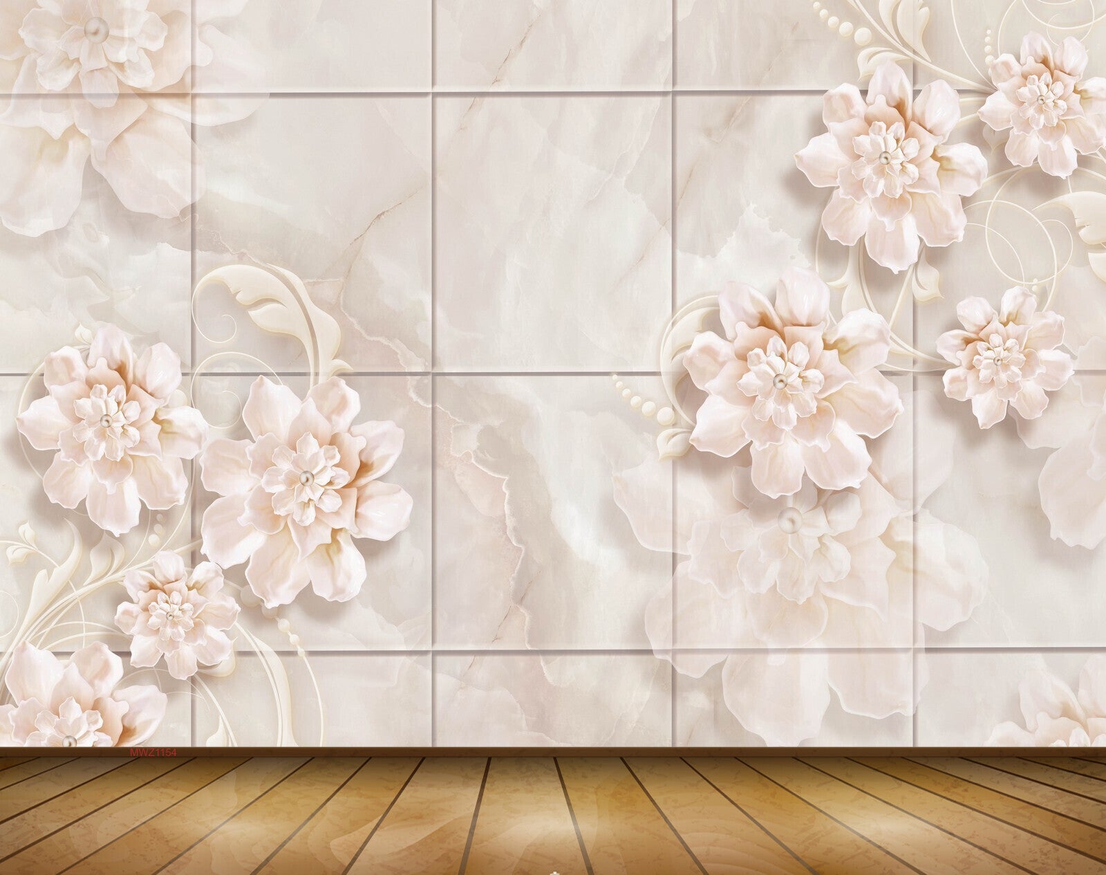 Avikalp MWZ1154 Pink WhiteFlowers 3D HD Wallpaper Avikalp MWZ1154 Pink WhiteFlowers 3D HD Wallpaper