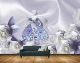 Avikalp MWZ1156 Doll White Flowers Leaves 3D HD Wallpaper Avikalp MWZ1156 Doll White Flowers Leaves 3D HD Wallpaper