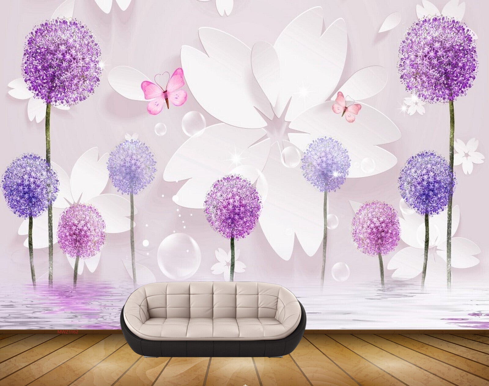 Avikalp MWZ1162 Pink Purple Flowers Butterflies HD Wallpaper Avikalp MWZ1162 Pink Purple Flowers Butterflies HD Wallpaper