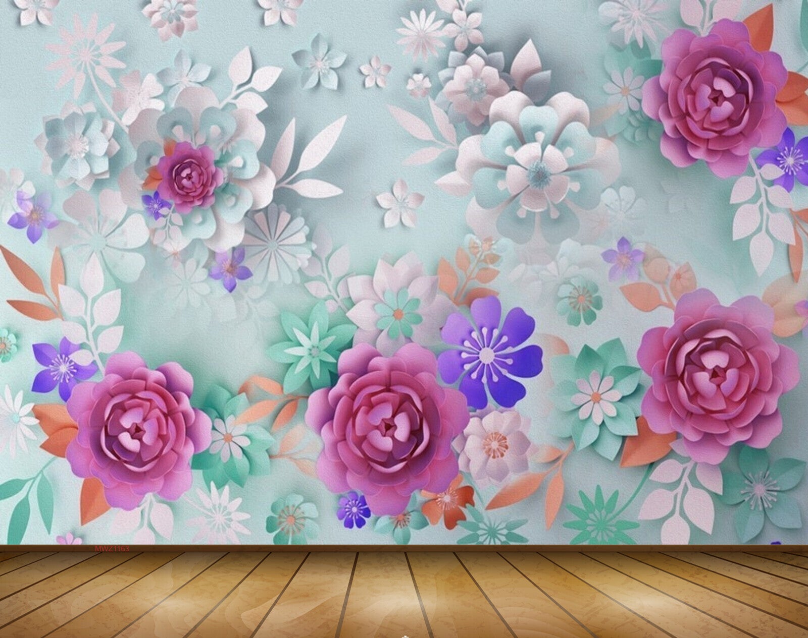 Avikalp MWZ1163 Pink Violet Flowers Leaves 3D HD Wallpaper Avikalp MWZ1163 Pink Violet Flowers Leaves 3D HD Wallpaper
