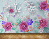 Avikalp MWZ1163 Pink Violet Flowers Leaves 3D HD Wallpaper Avikalp MWZ1163 Pink Violet Flowers Leaves 3D HD Wallpaper