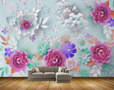 Avikalp MWZ1163 Pink Violet Flowers Leaves 3D HD Wallpaper Avikalp MWZ1163 Pink Violet Flowers Leaves 3D HD Wallpaper