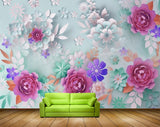 Avikalp MWZ1163 Pink Violet Flowers Leaves 3D HD Wallpaper Avikalp MWZ1163 Pink Violet Flowers Leaves 3D HD Wallpaper