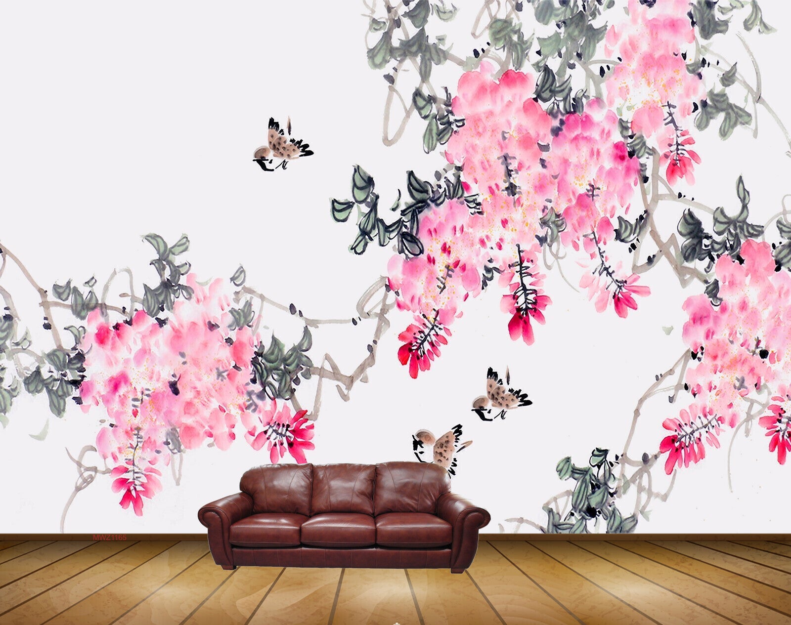Avikalp MWZ1165 Pink Flowers Butterflies 3D HD Wallpaper Avikalp MWZ1165 Pink Flowers Butterflies 3D HD Wallpaper