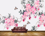 Avikalp MWZ1165 Pink Flowers Butterflies 3D HD Wallpaper Avikalp MWZ1165 Pink Flowers Butterflies 3D HD Wallpaper