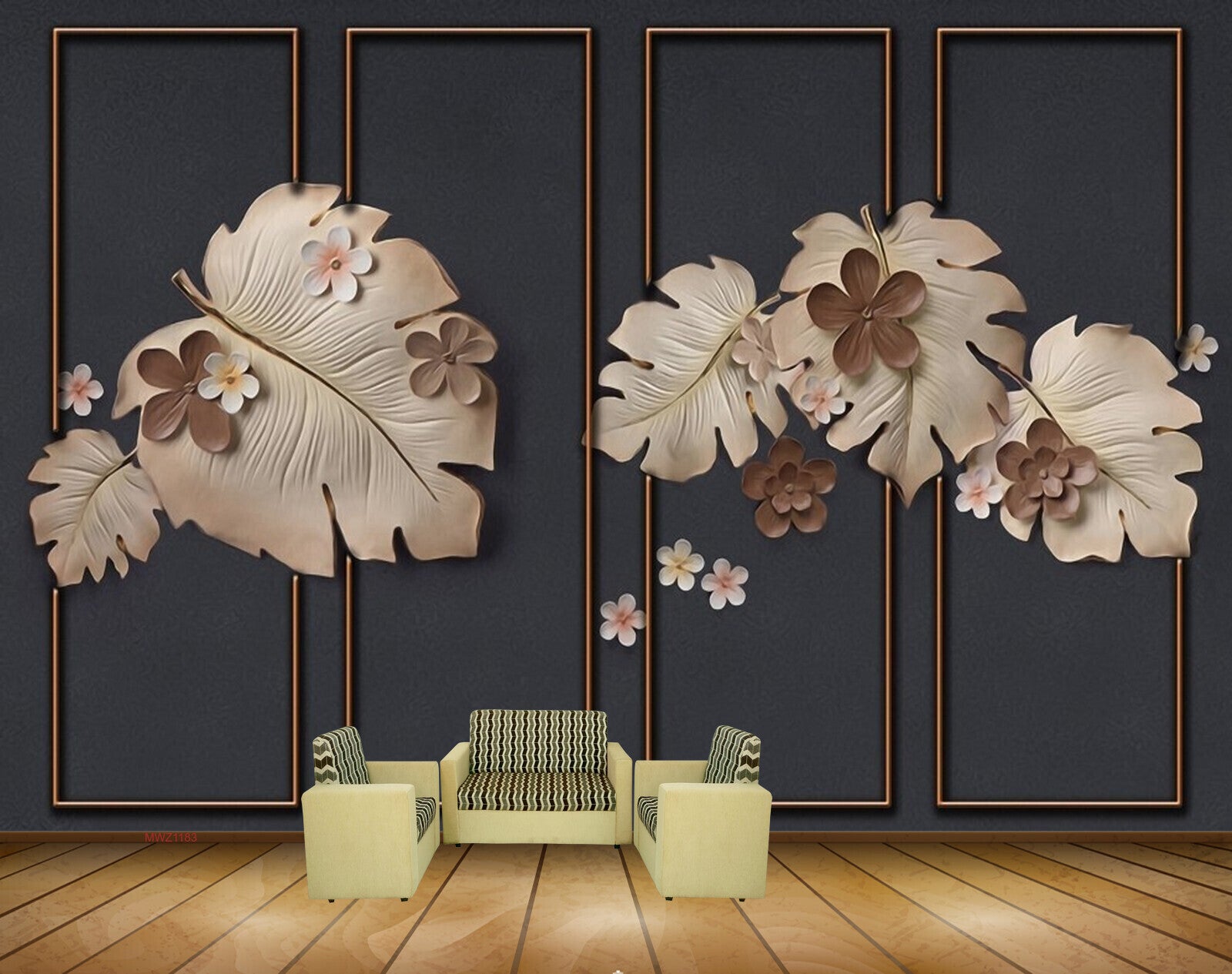 Avikalp MWZ1183 White Brown Flowers Leaves HD Wallpaper Avikalp MWZ1183 White Brown Flowers Leaves HD Wallpaper