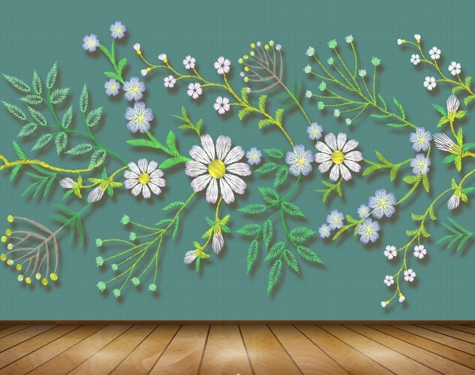 Avikalp MWZ1202 White Flowers Leaves 3D HD Wallpaper Avikalp MWZ1202 White Flowers Leaves 3D HD Wallpaper