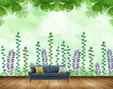Avikalp MWZ1207 Purple Green Leaves 3D HD Wallpaper Avikalp MWZ1207 Purple Green Leaves 3D HD Wallpaper