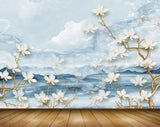 Avikalp MWZ1211 White Flowers Branches 3D HD Wallpaper Avikalp MWZ1211 White Flowers Branches 3D HD Wallpaper