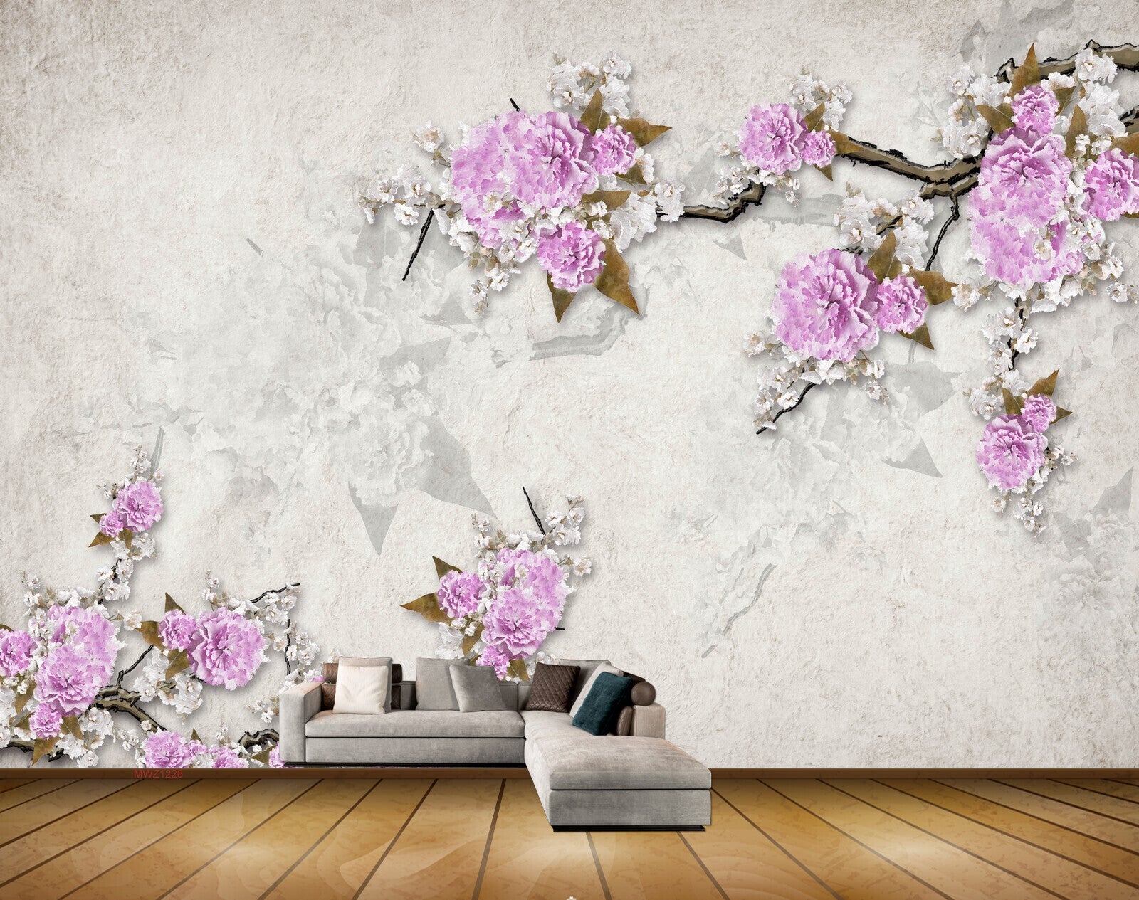 Avikalp MWZ1228 Pink White Flowers Branches HD Wallpaper Avikalp MWZ1228 Pink White Flowers Branches HD Wallpaper