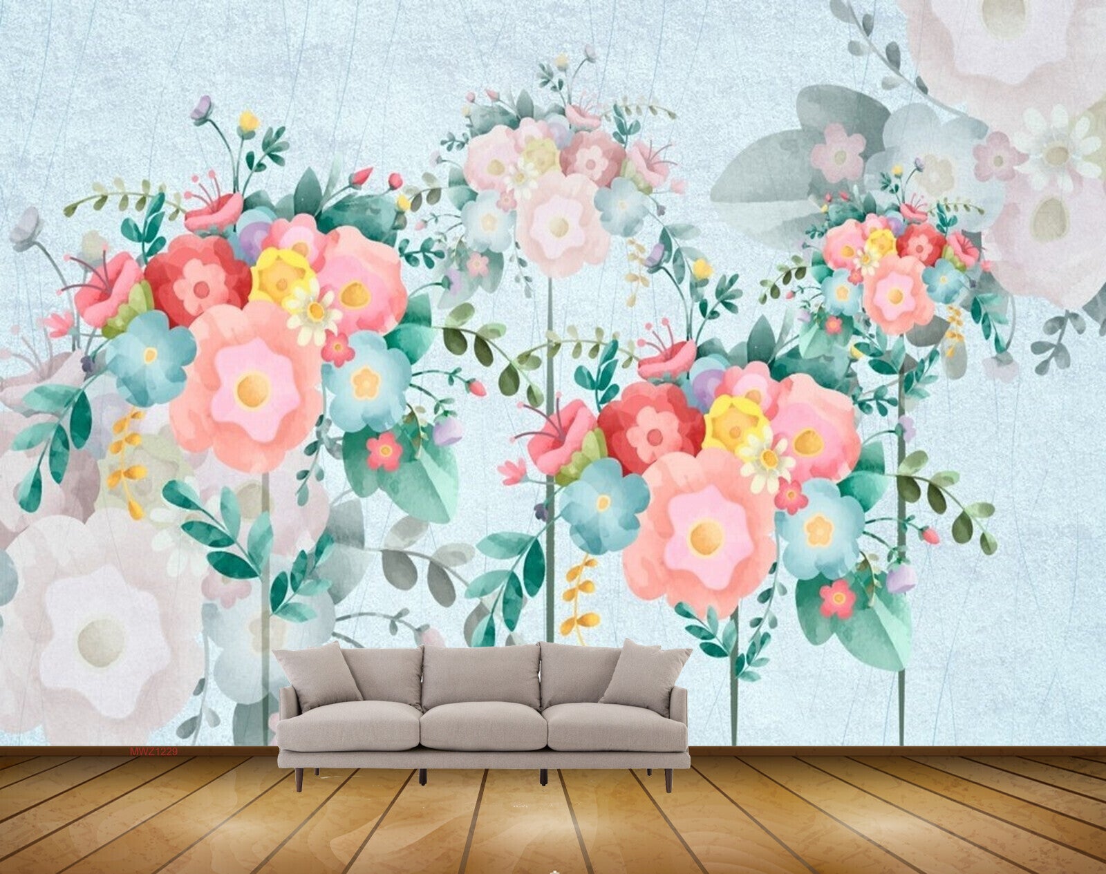 Avikalp MWZ1229 White Pink Flowers Leaves 3D HD Wallpaper Avikalp MWZ1229 White Pink Flowers Leaves 3D HD Wallpaper