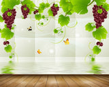 Avikalp MWZ1236 Grapes Creeepers Butterflies 3D HD Wallpaper Avikalp MWZ1236 Grapes Creeepers Butterflies 3D HD Wallpaper