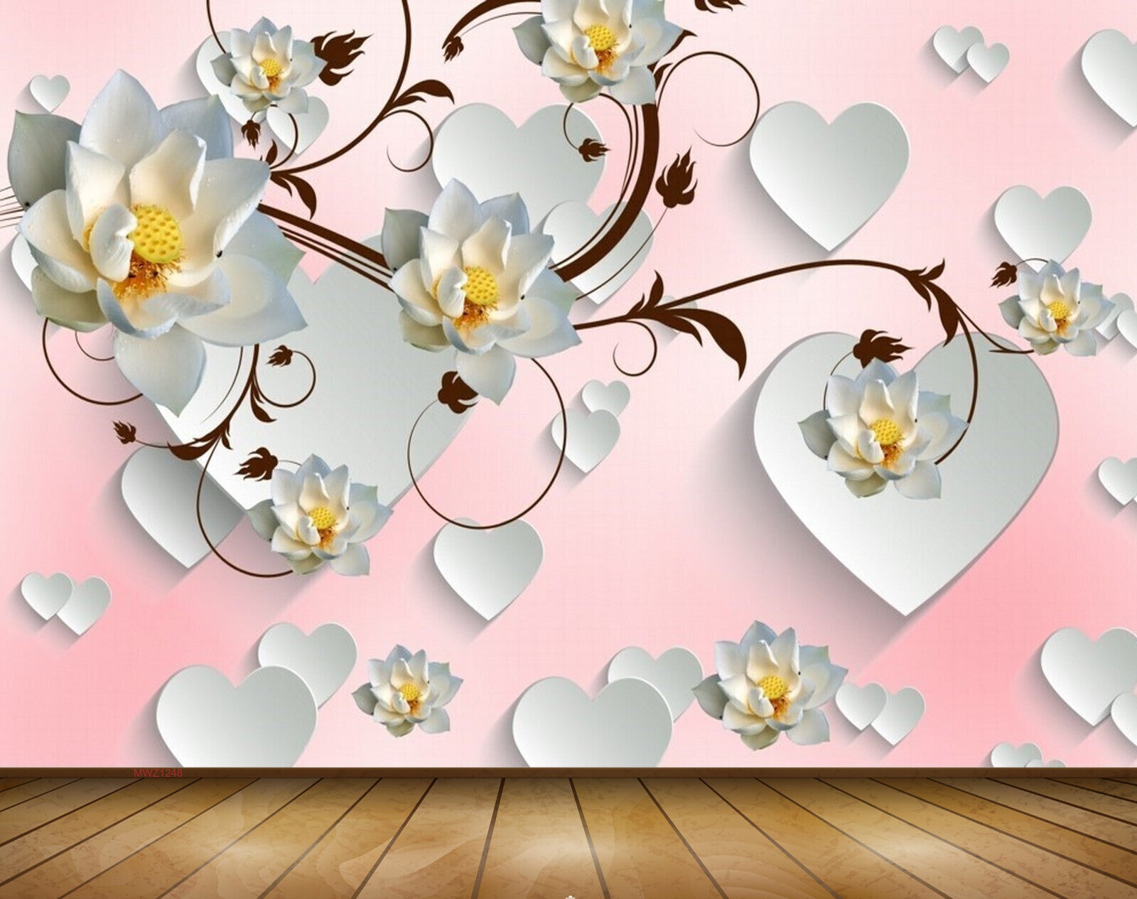 Avikalp MWZ1248 White Yellow Flowers 3D HD Wallpaper Avikalp MWZ1248 White Yellow Flowers 3D HD Wallpaper
