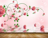 Avikalp MWZ1249 Pink Flowers Leaves 3D HD Wallpaper Avikalp MWZ1249 Pink Flowers Leaves 3D HD Wallpaper