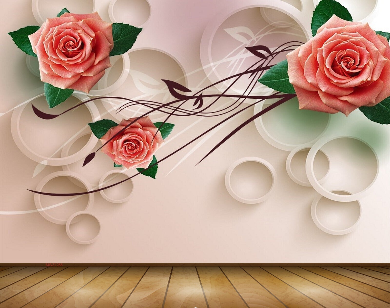 Avikalp MWZ1256 Red Rose Flowers Leaves 3D HD Wallpaper Avikalp MWZ1256 Red Rose Flowers Leaves 3D HD Wallpaper