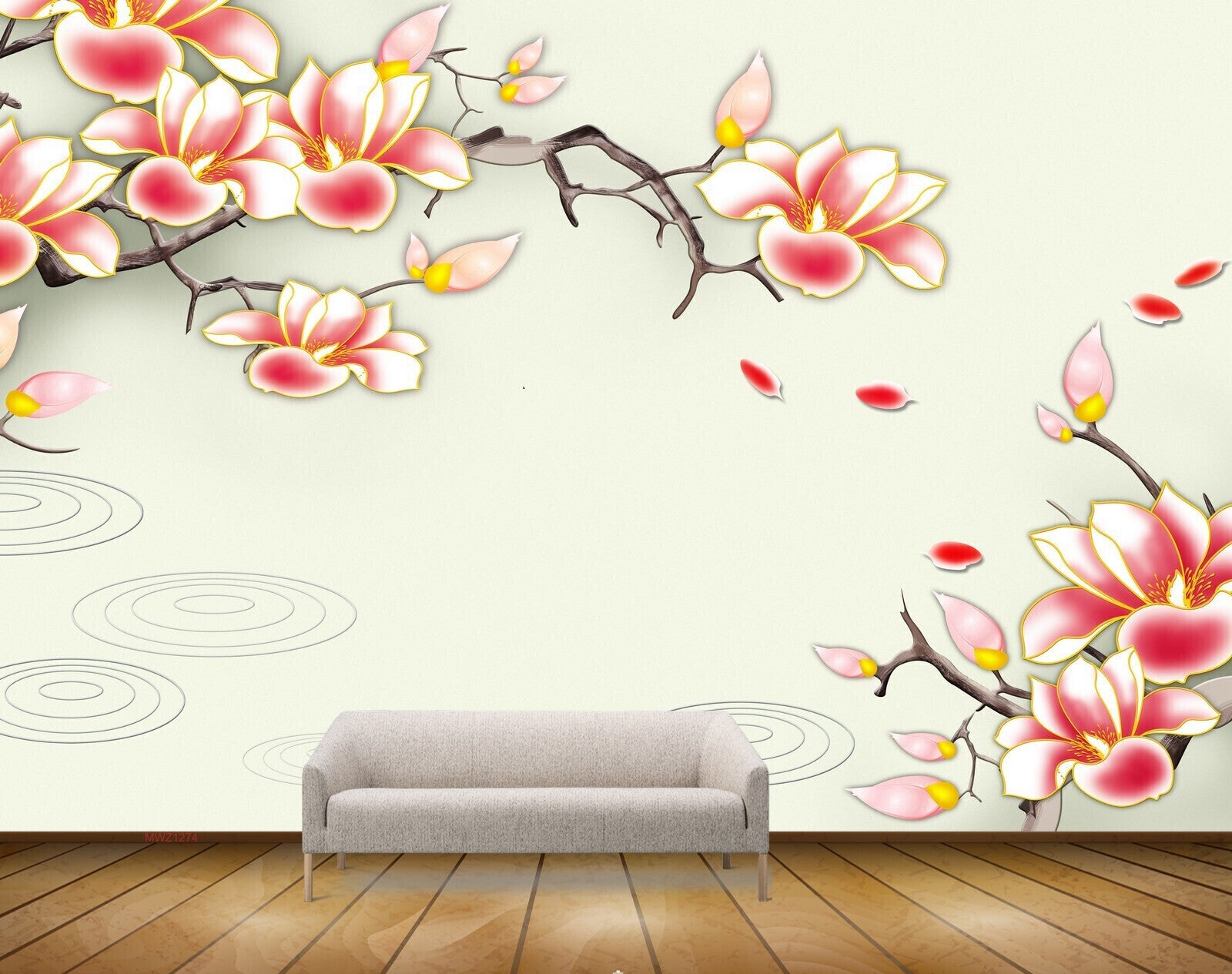 Avikalp MWZ1274 Pink White Flowers HD Wallpaper Avikalp MWZ1274 Pink White Flowers HD Wallpaper