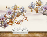 Avikalp MWZ1292 Purple White Flowers 3D HD Wallpaper Avikalp MWZ1292 Purple White Flowers 3D HD Wallpaper