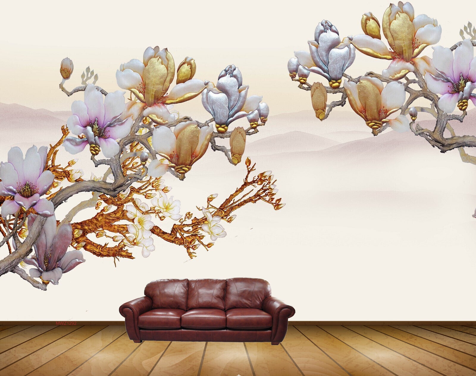 Avikalp MWZ1292 Purple White Flowers 3D HD Wallpaper Avikalp MWZ1292 Purple White Flowers 3D HD Wallpaper