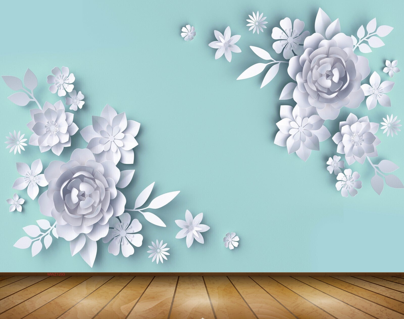 Avikalp MWZ1293 White Flowers Leaves 3D HD Wallpaper Avikalp MWZ1293 White Flowers Leaves 3D HD Wallpaper