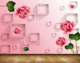 Avikalp MWZ1296 Pink Rose Flowers Leaves 3D HD Wallpaper Avikalp MWZ1296 Pink Rose Flowers Leaves 3D HD Wallpaper