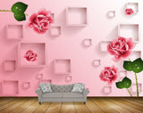 Avikalp MWZ1296 Pink Rose Flowers Leaves 3D HD Wallpaper Avikalp MWZ1296 Pink Rose Flowers Leaves 3D HD Wallpaper