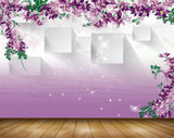 Avikalp MWZ1297 Purple White Flowers Leaves 3D HD Wallpaper Avikalp MWZ1297 Purple White Flowers Leaves 3D HD Wallpaper