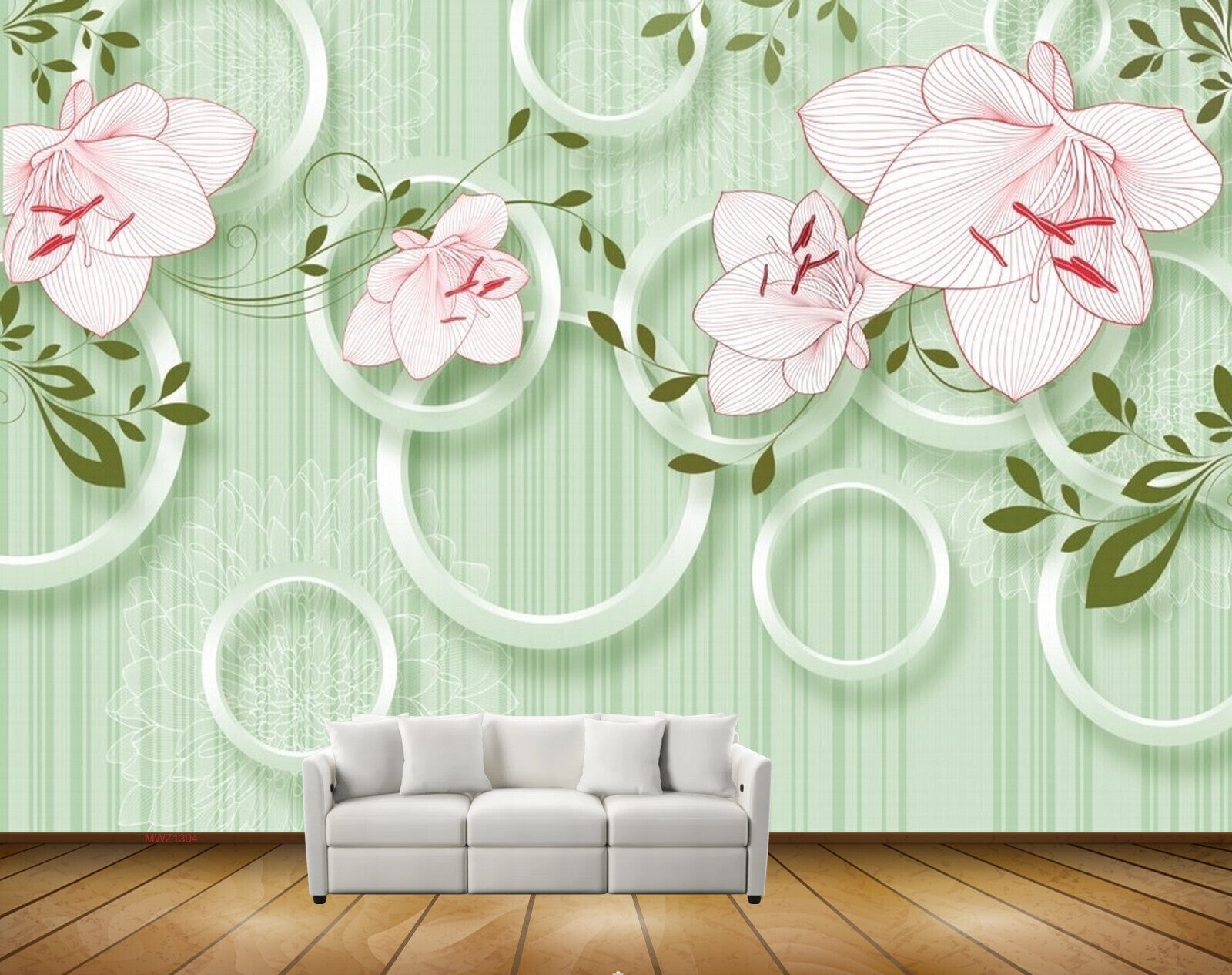 Avikalp MWZ1304 Pink White Flowers Leaves HD Wallpaper Avikalp MWZ1304 Pink White Flowers Leaves HD Wallpaper