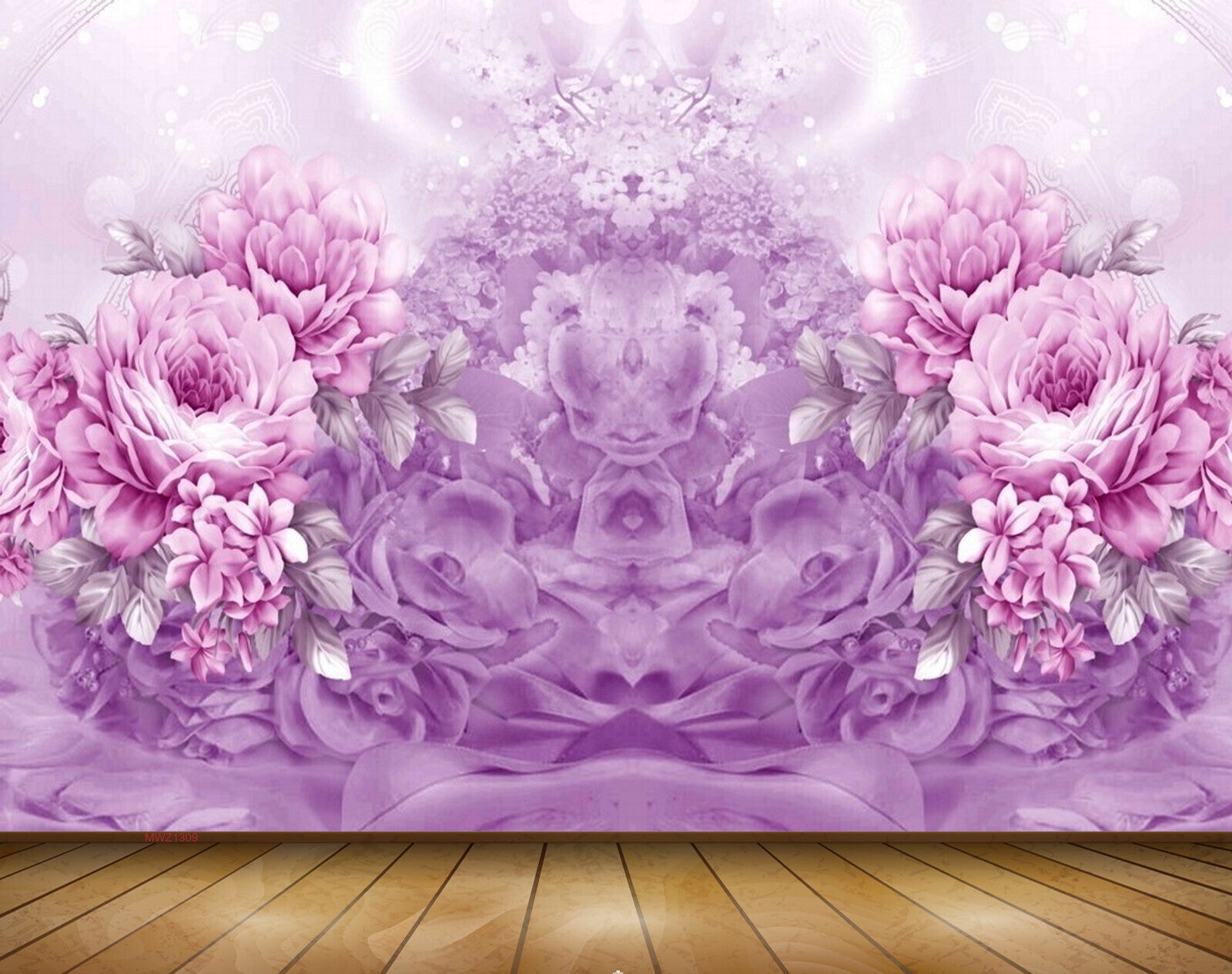 Avikalp MWZ1309 Pink Flowers Butterflies 3D HD Wallpaper Avikalp MWZ1309 Pink Flowers Butterflies 3D HD Wallpaper