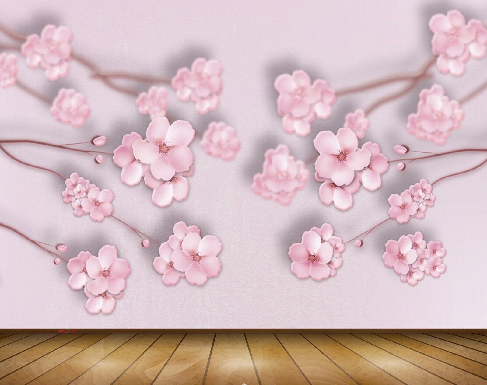 Avikalp MWZ1311 Pink Flowers 3D HD Wallpaper Avikalp MWZ1311 Pink Flowers 3D HD Wallpaper