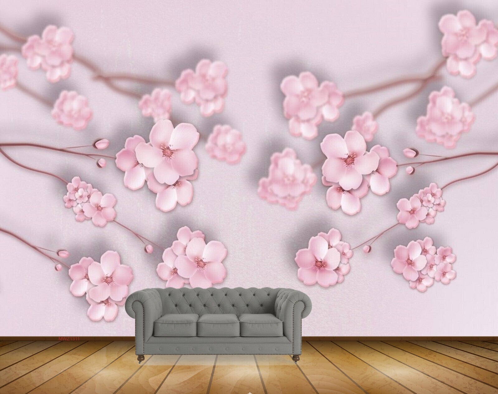 Avikalp MWZ1311 Pink Flowers 3D HD Wallpaper Avikalp MWZ1311 Pink Flowers 3D HD Wallpaper