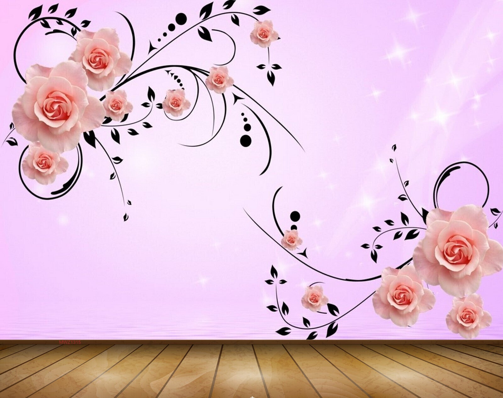 Avikalp MWZ1315 Orange Flowers Branches 3D HD Wallpaper Avikalp MWZ1315 Orange Flowers Branches 3D HD Wallpaper