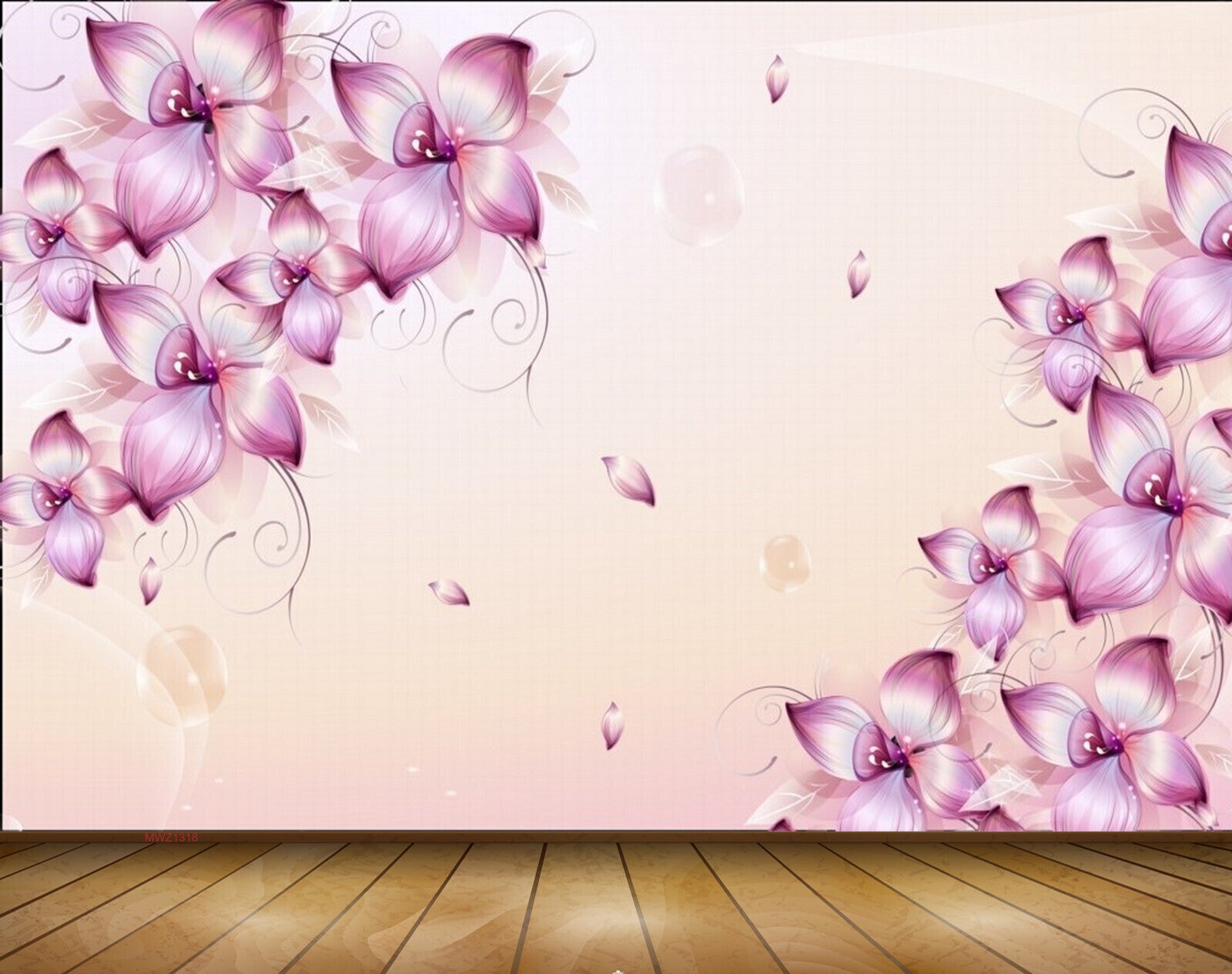 Avikalp MWZ1318 Pink Flowers 3D HD Wallpaper Avikalp MWZ1318 Pink Flowers 3D HD Wallpaper